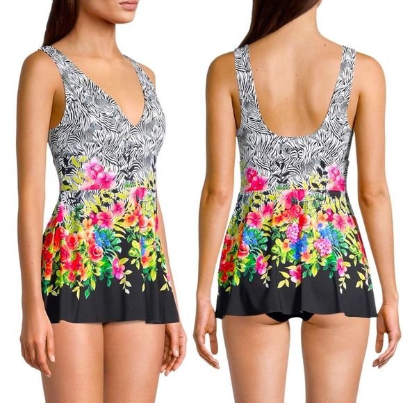 ⚠️SOLD-EB-1/5/23⚠️Johnny Was Rose Skirted One Piece Swimsuit - Picture 10 of 16